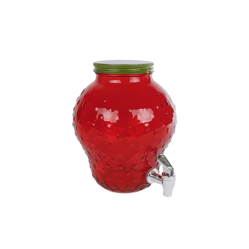 Pic aardbei drankdispenser glas 19x19x24,5cm aardbei
