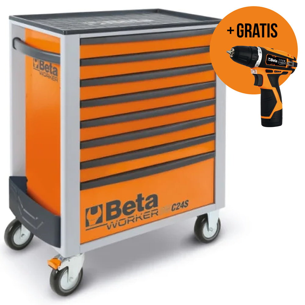 Beta 2400s-o8 e-l | gereedschapswagen | 8 laden | oranje | 398-delig - 024002241