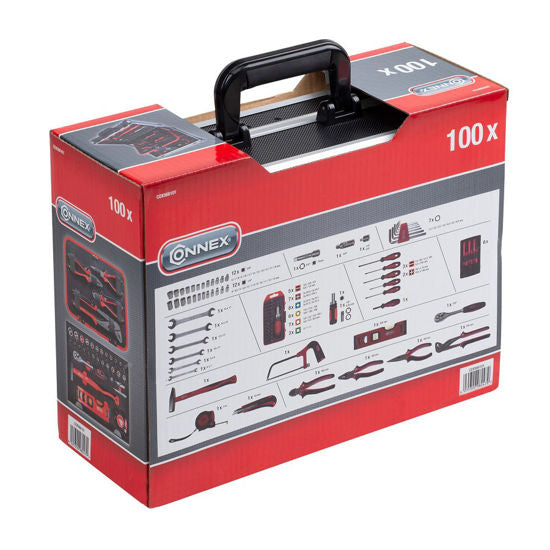 Connex gereedschapskoffer 100 delig alukoffer
