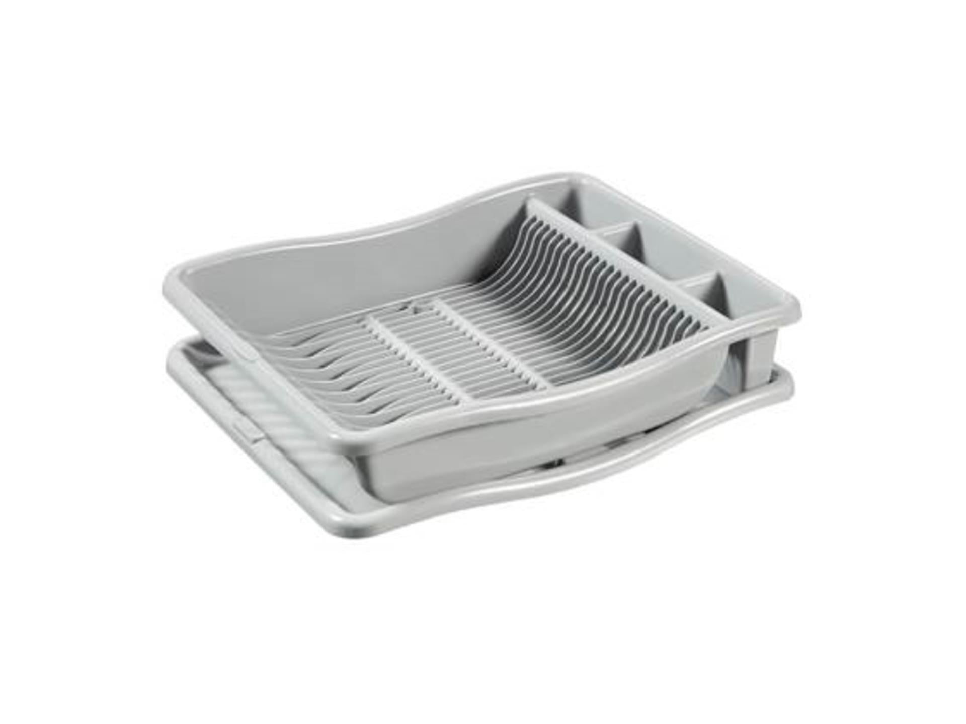 Curver afdruiprek op plateau 48x38x10,5 cm lichtgrijs