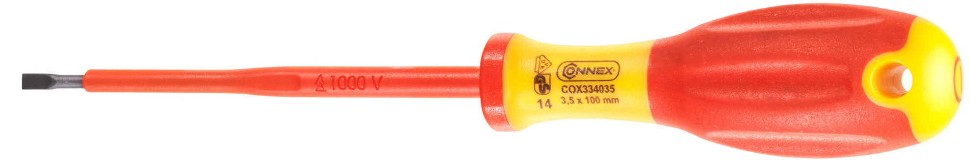Connex schroevendraaier plat 35x100 ge%c3%afsoleerd 1kv1c