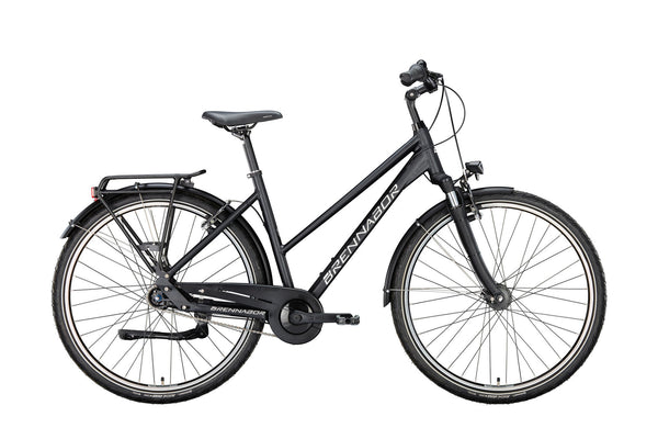 Brennabor trekkingfiets t-42 mod. 24 bike trekking t-42 28 45 trap. 7sp.black white