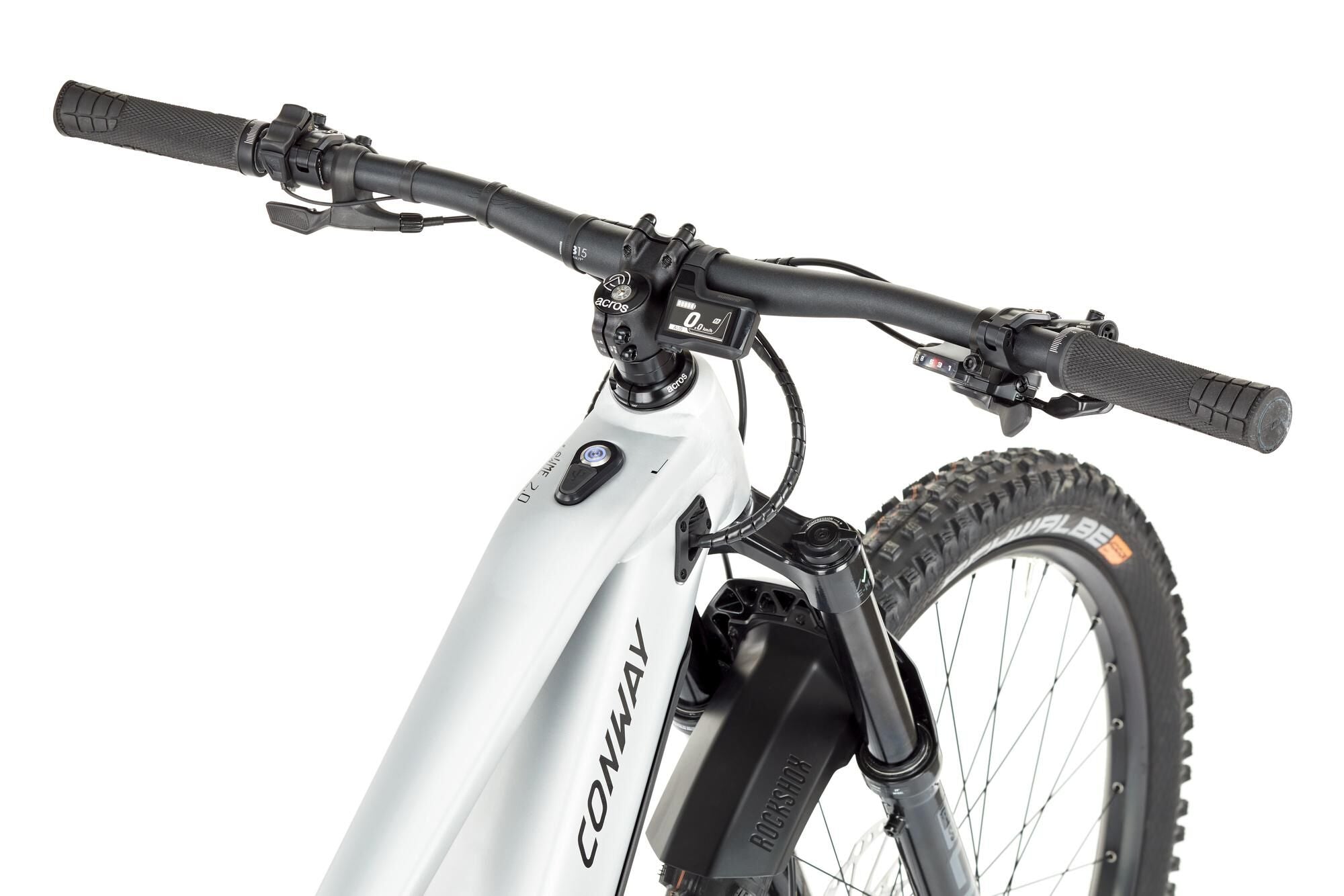 Conway elektrische mtb full-suspension ewme 2.0 (#1) ebike conw. ewme 2.0 se 29 47 10sp full sus. sil.