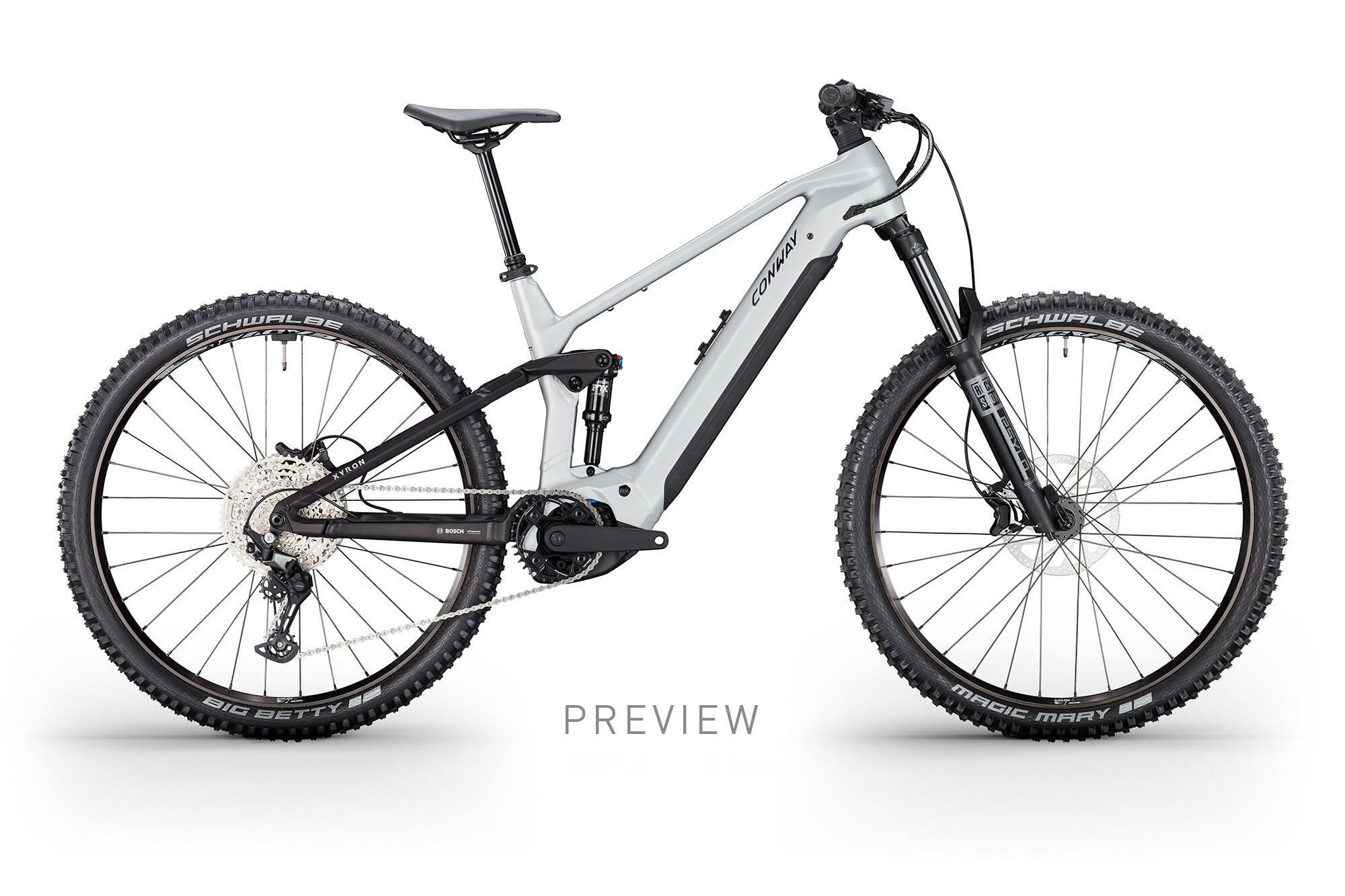 Conway elektrische mtb full-suspension xyron st 4.0 (#2) erad xyron st 4.0 men 29 l 12g alu raw black