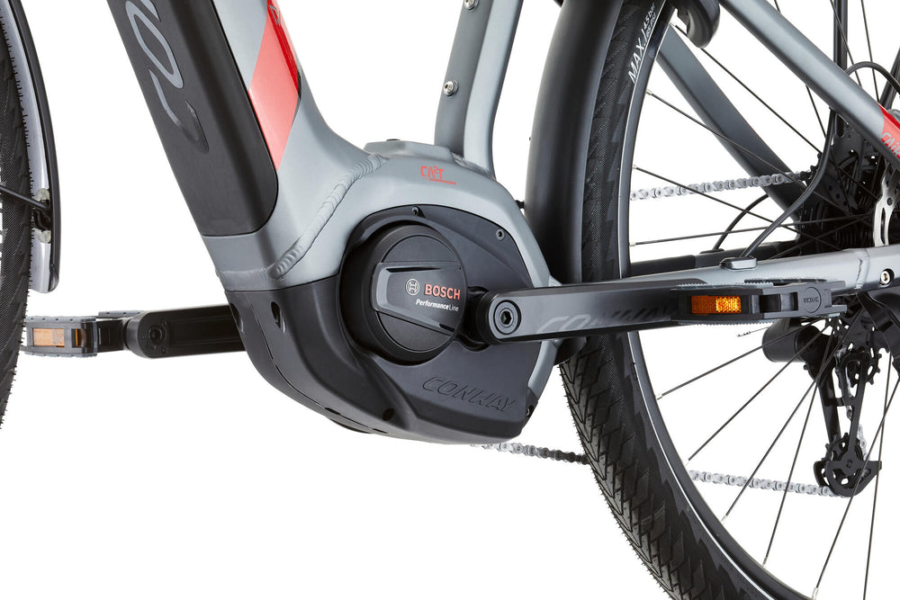 Conway elektrische trekkingfiets cairon t 2.0 500 mod. 23 ebike conw.cairon t 2.0 500 28 48 diam. grey red