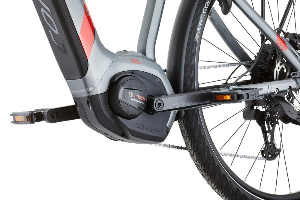 Conway elektrische trekkingfiets cairon t 2.0 625 mod. 23 ebike conw.cairon t 2.0 625 28 38 trap. grey red