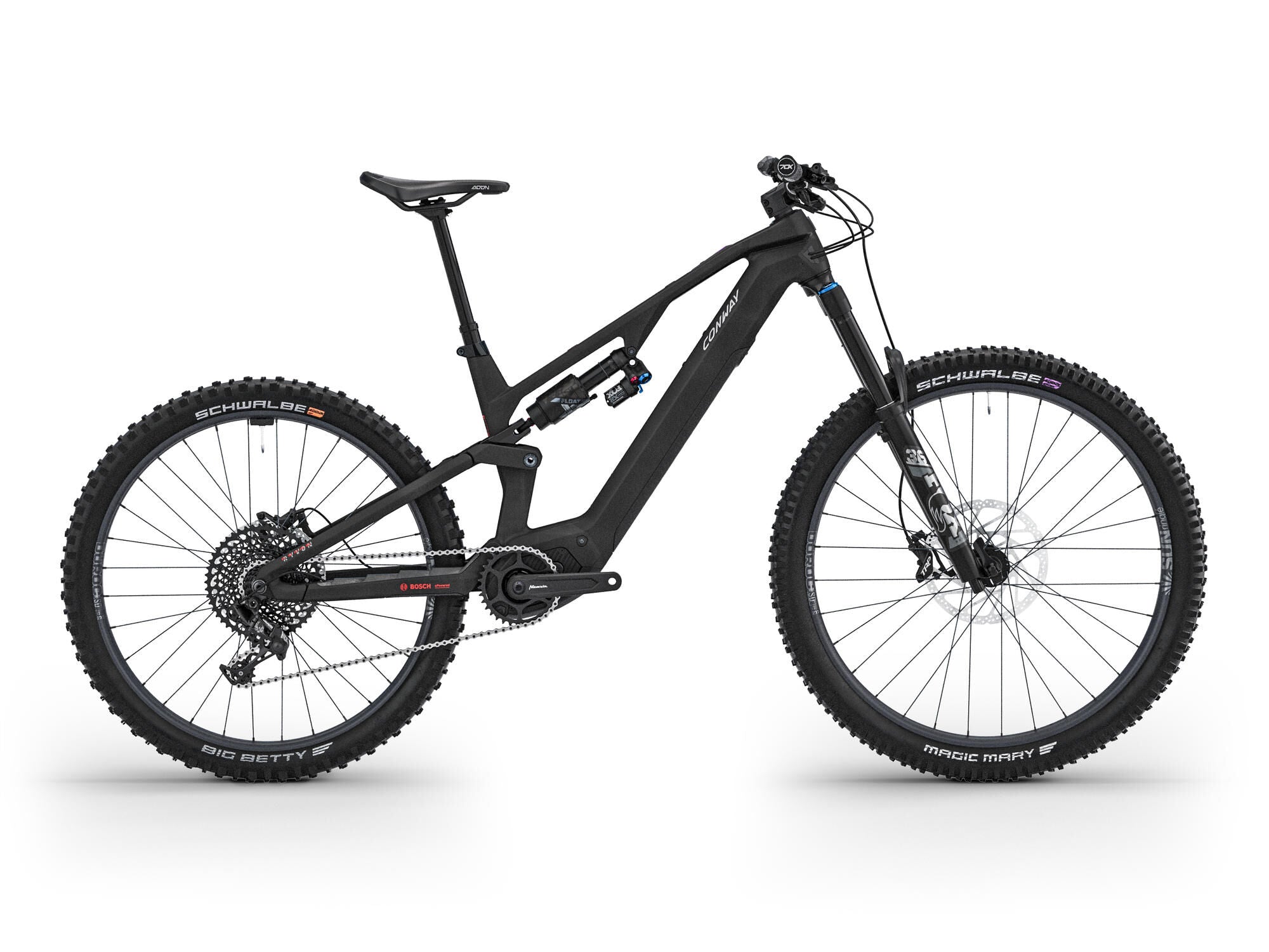 Conway elektrische mtb full-suspension ryvon lt 4.0 mod. 24 ebike con.ry.lt 4.0 29 46 full sus.12sp carbon sil.