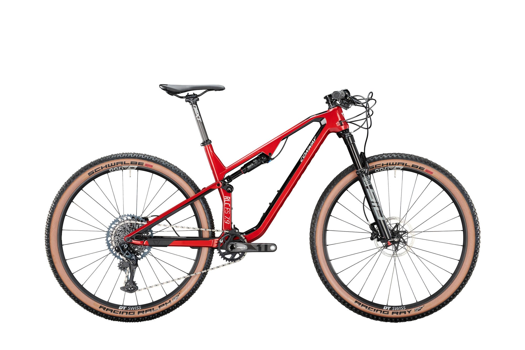 Conway mtb full-suspension rlc fs 7.9 mod. 22 bike con.rlc fs 7.9 29 43 full sus.12sp red white