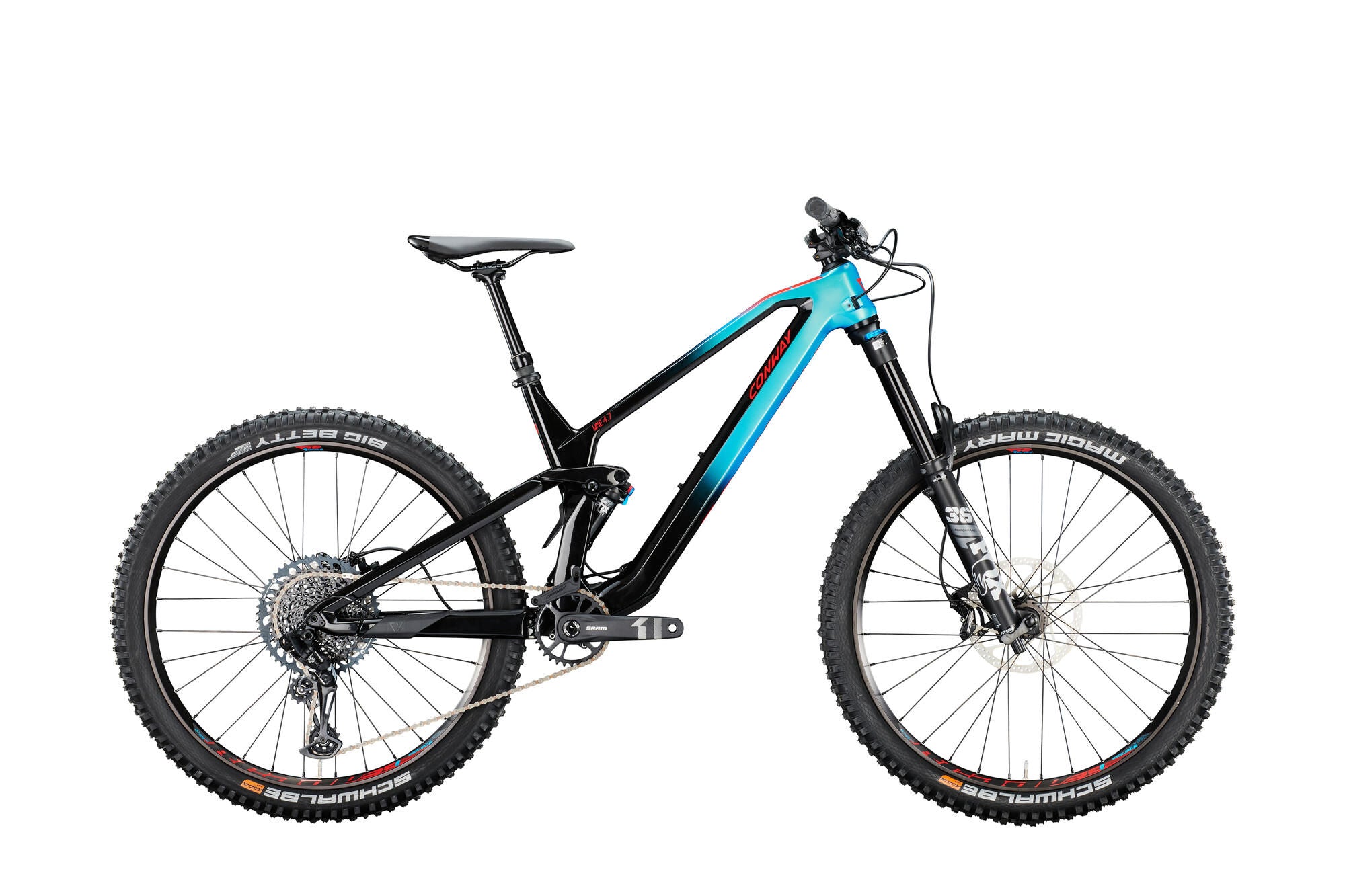 Conway mtb full-suspension wme 4.7 mod. 24 bike conw.wme 4.7 27,5 50 full sus.12sp turq. red