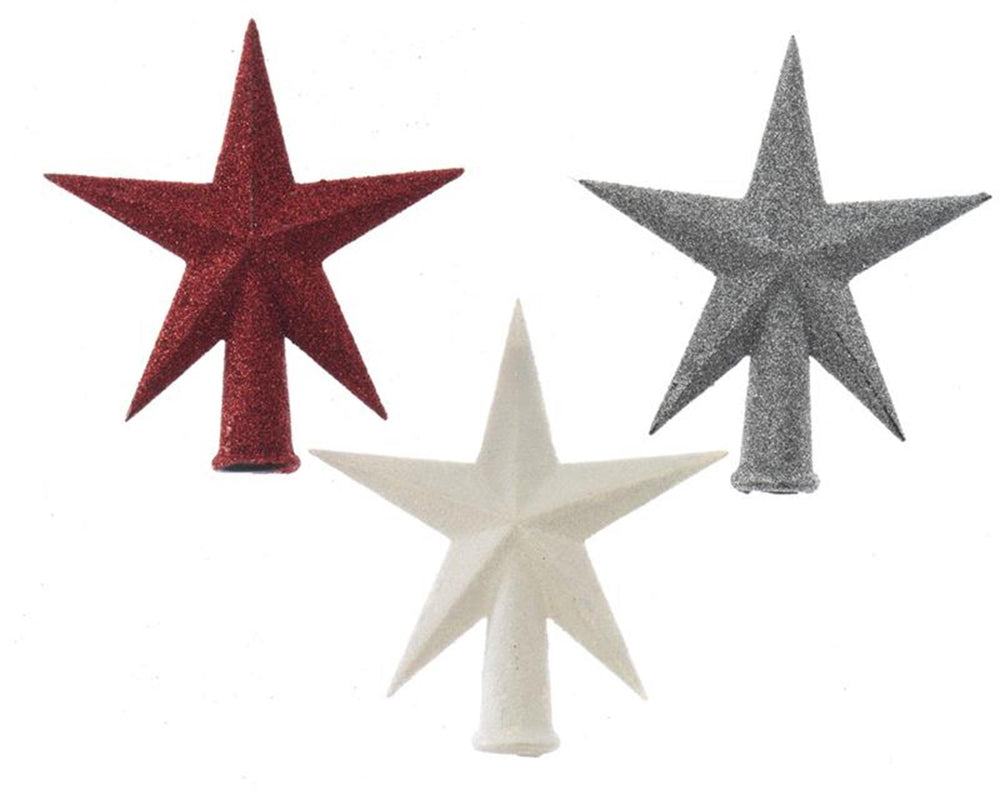 Decoris piek ster kunststof glitter ã˜12x13cm