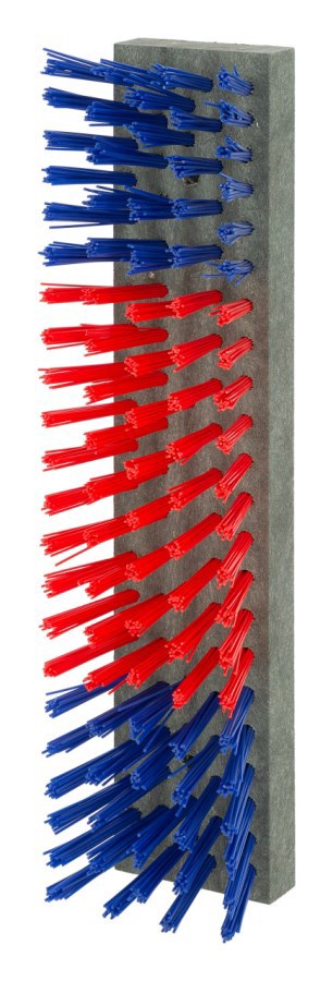 Veeborstel nylon blauwroodblauw 50x10cm