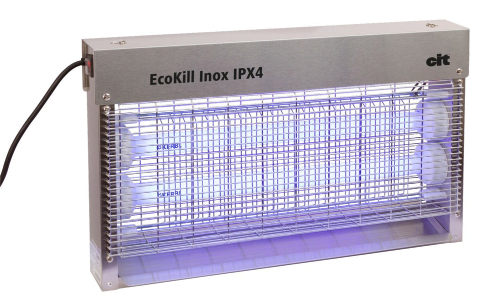 Ecokill producten elektr vliegenkast inox ipx4 2 x 15w