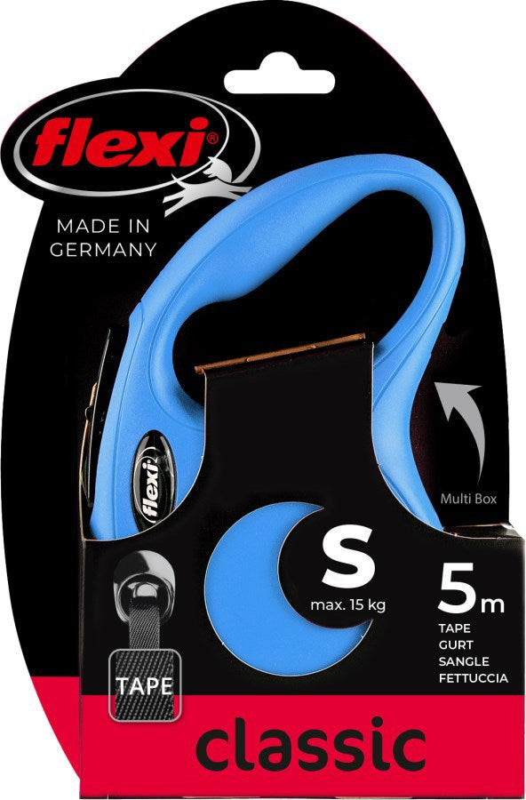Flexi producten rollijn new classic band blauw s5 meter tot 15kg