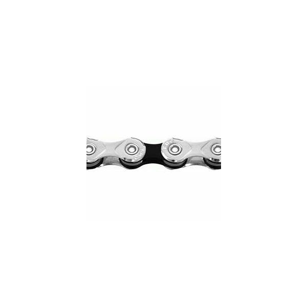 Chaîne KMC X10 argent noir 1 2x1128, 5.88mm, 114 L 10 vitesses.