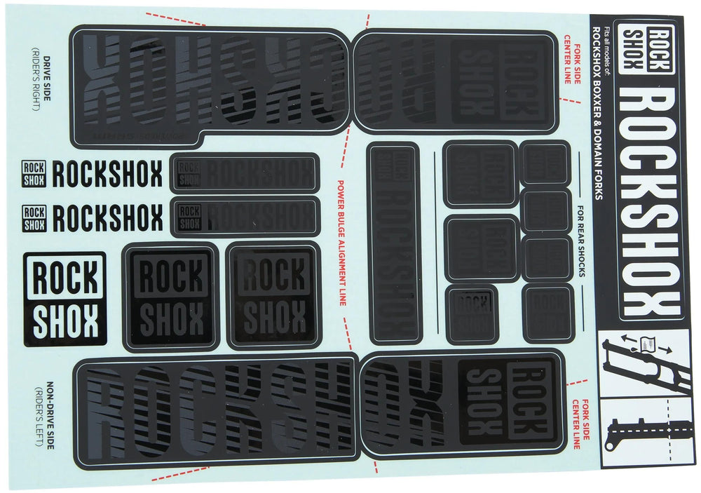 Rockshox decor set decal set stealth