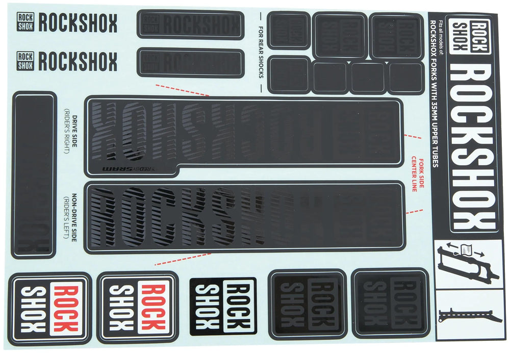 Rockshox decor set decal set stealth