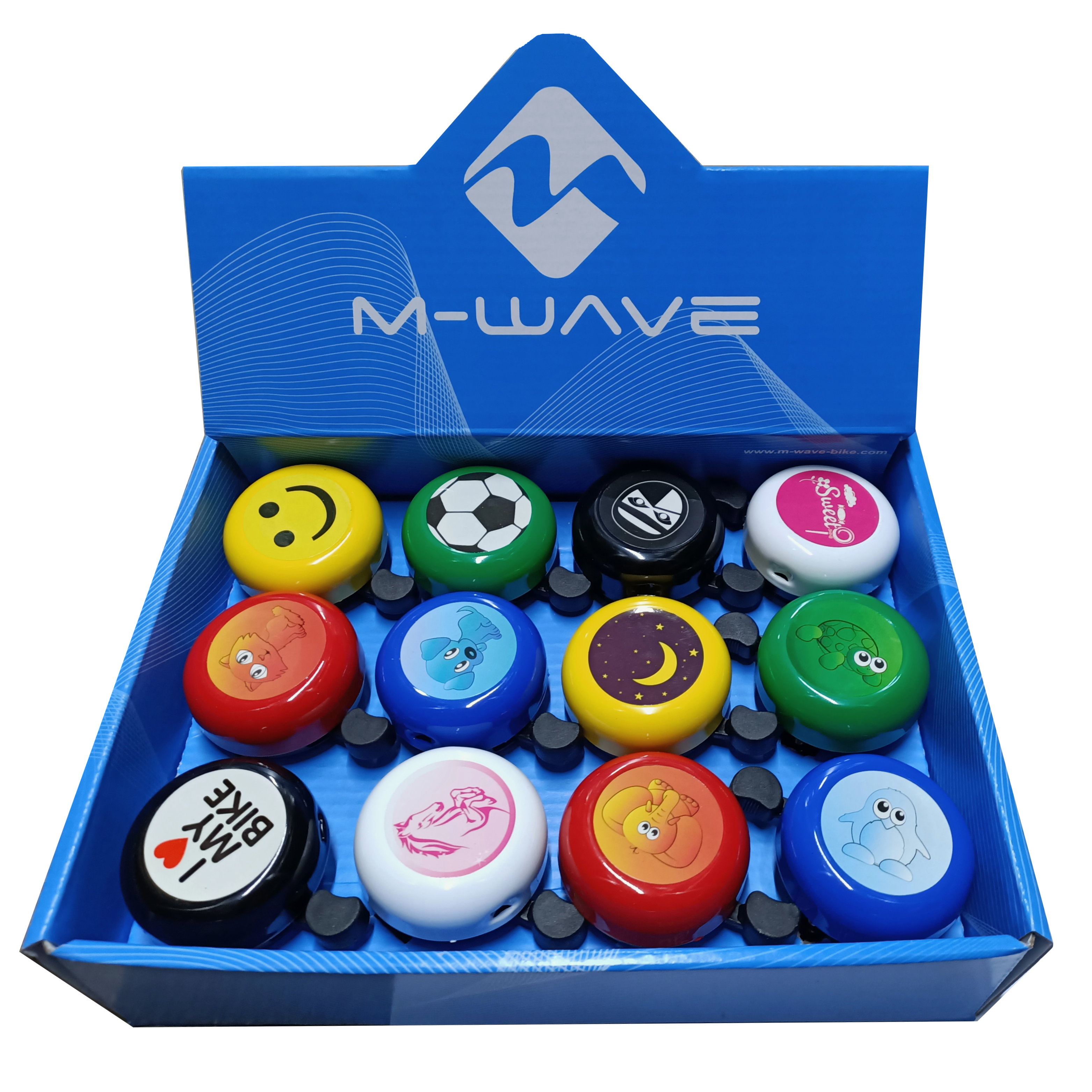 Kinderbel, verschillende afbeeldingen. soort kleur