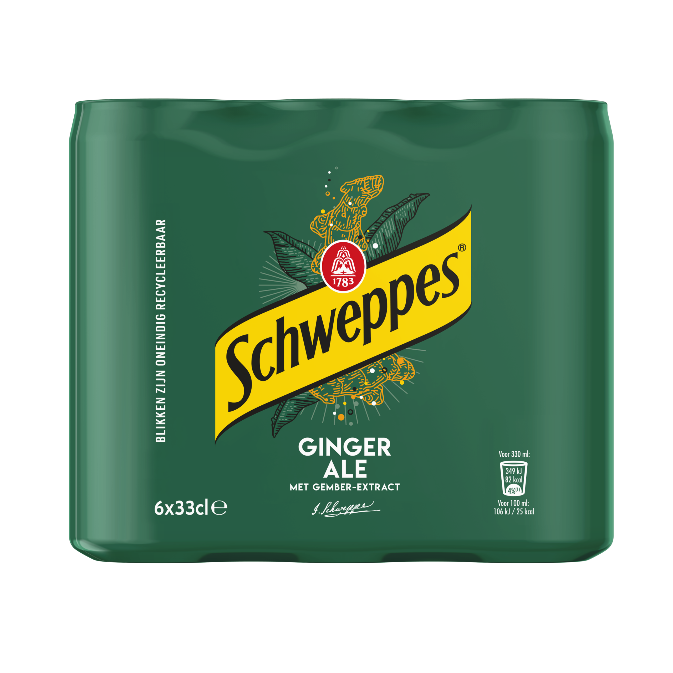 Schweppes ginger ale blik (24x 33 cl)