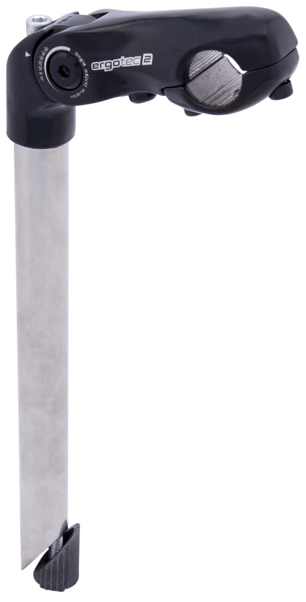 Ergotec stuurpen kobra verstelbaar RVS 25,4 300x90 25,4 mm - zwart zilver