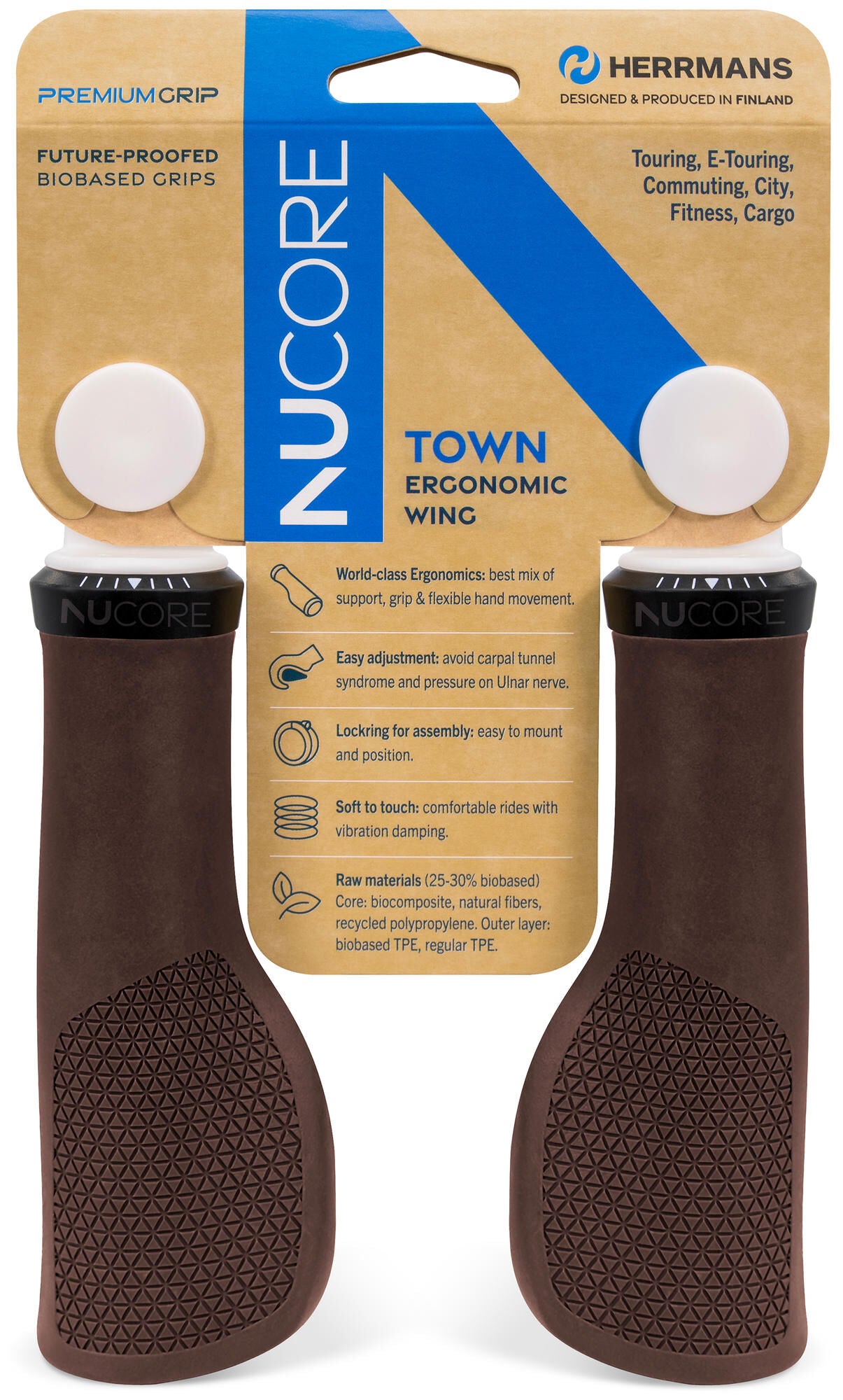 Sturmeyarcher Herrmans handvatset Nucore Town Peak 130 130mm bruin