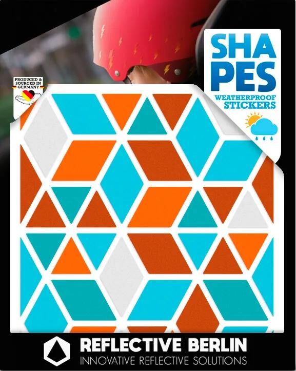 Reflective berlin reflexaufkleber shapes refl.sticker refl.berlin diamonds vintage