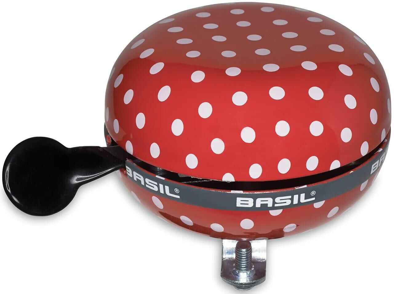 Basil Polkadot - fietsbel - 80 mm - rood wit