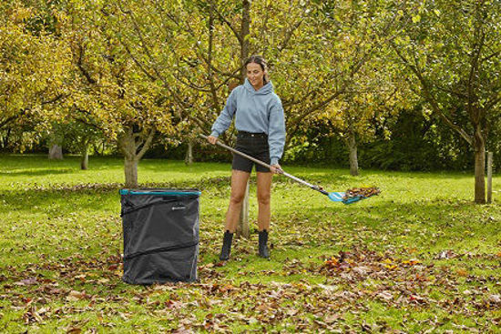 Gardena tuinafvalzak pop-up rechthoekig, maat m (zwart turquoise, tot 130 liter)