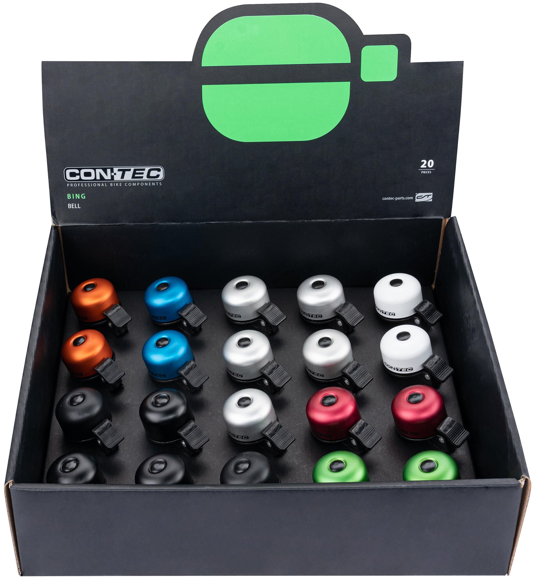 Contec mini fietsbel bing ct mini bell bing display 20 pcs.