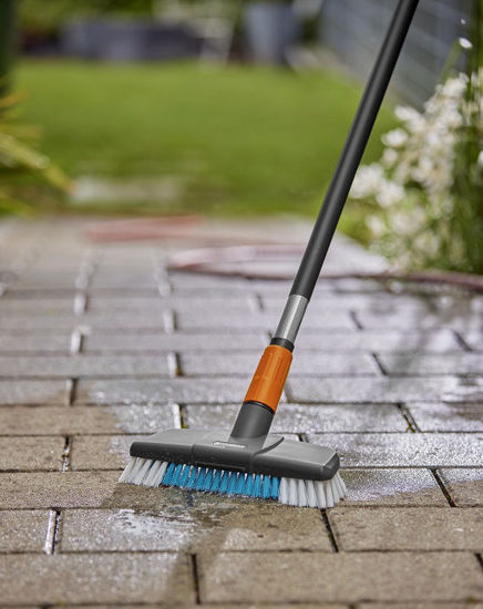 Gardena cleansystem steelborstel hard wasborstel (grijs turquoise, 18816-20, werkbreedte 27cm)