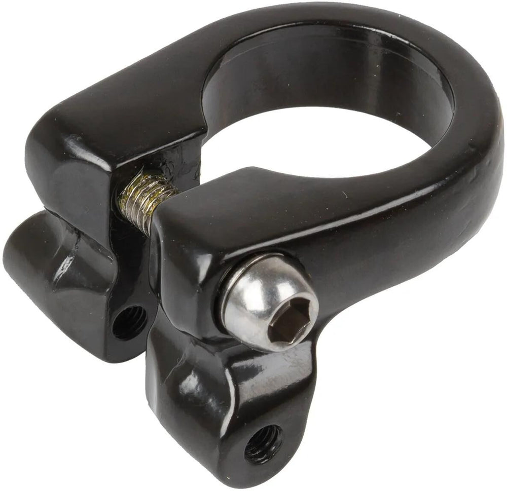 Collier de tige de selle avec porte-bagages Fixation 28,6 mm noir