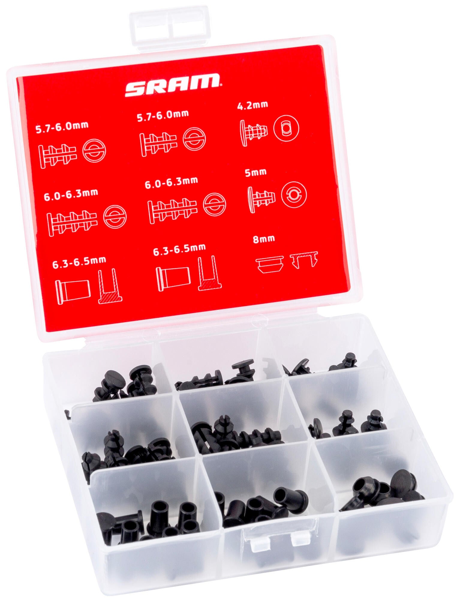 Sram afdekplug blind plugs box 4,2-8mm