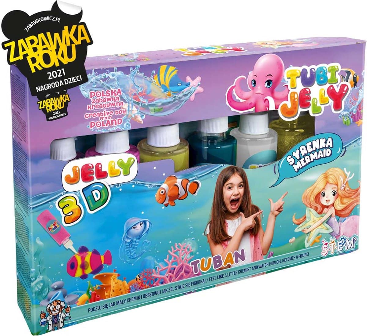Tuban jelly zeemeermin maken in 6 kleuren