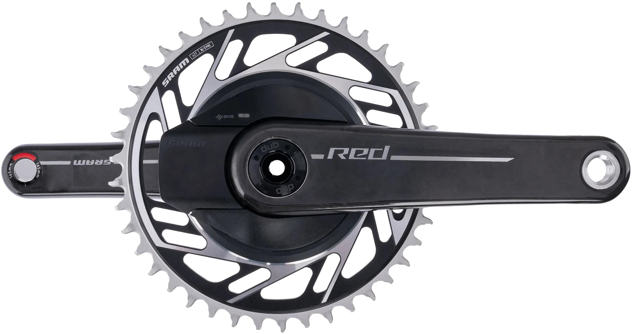 Sram kettenradgarnitur red 1 xplr axs e1 crankset pm red 1 xplr axs e1 42t 165mm