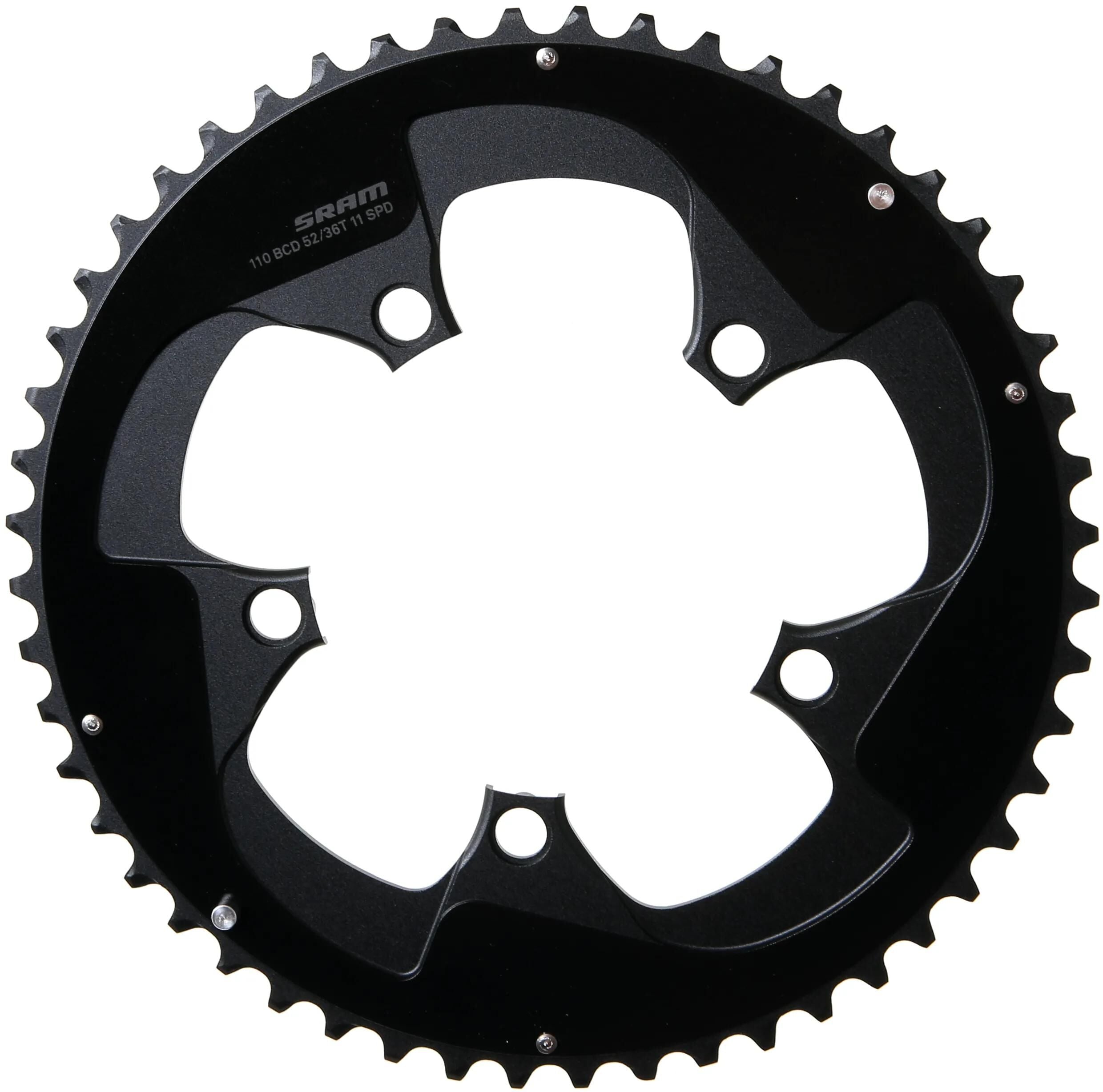 Sram kettenblatt road double chain ring roaddoub. 52t alu f. red black