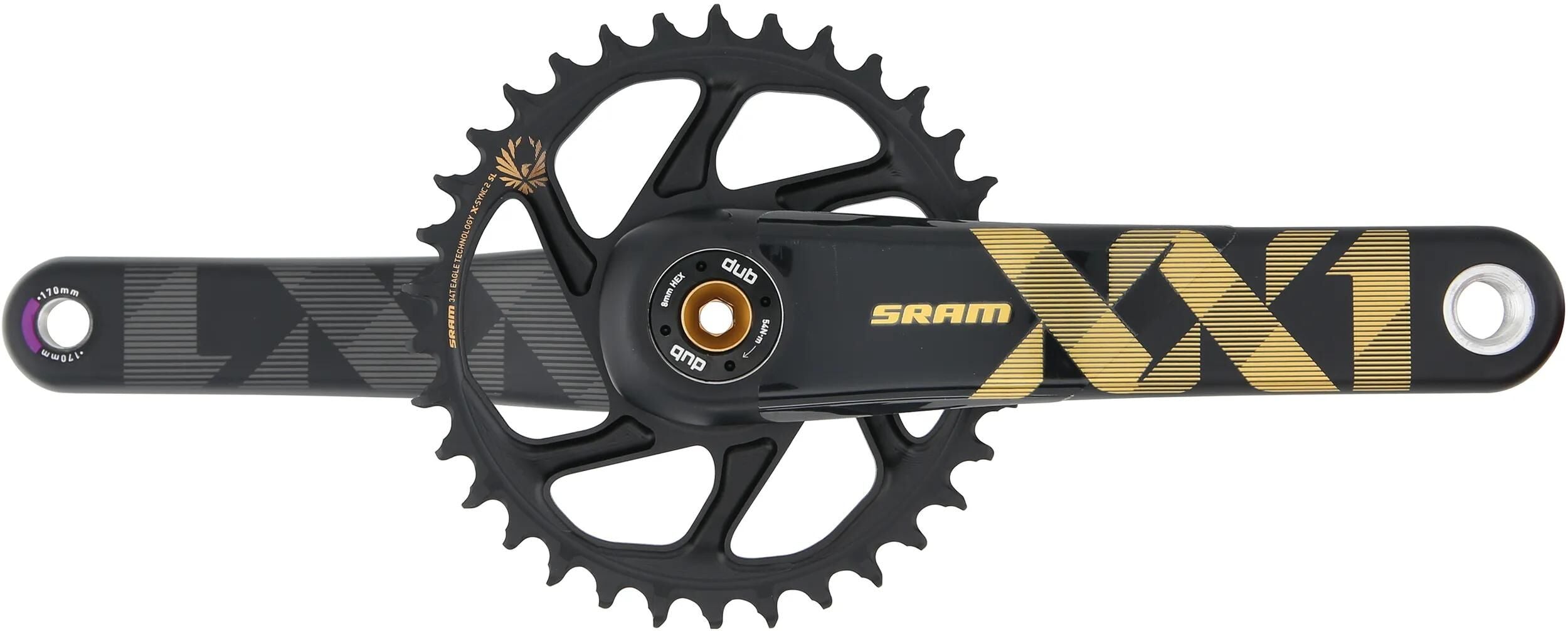 Sram kettenradgarnitur xx1 eagle crankset xx1 eagle 34t boost 170mm