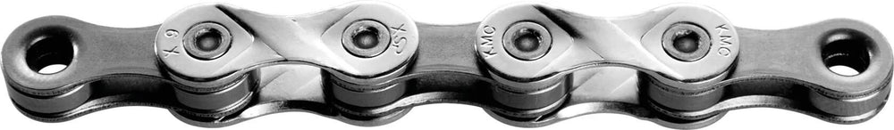 KMC ketting X9 Zilvergrijs 1 2x11 128,X-Bridge, 6.6mm, 116L, 9-speed. Werkplaatsverpakking per stuk