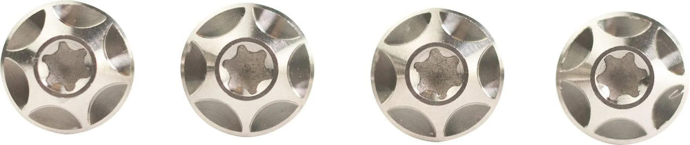 Silca bout screw silver 4pcs.