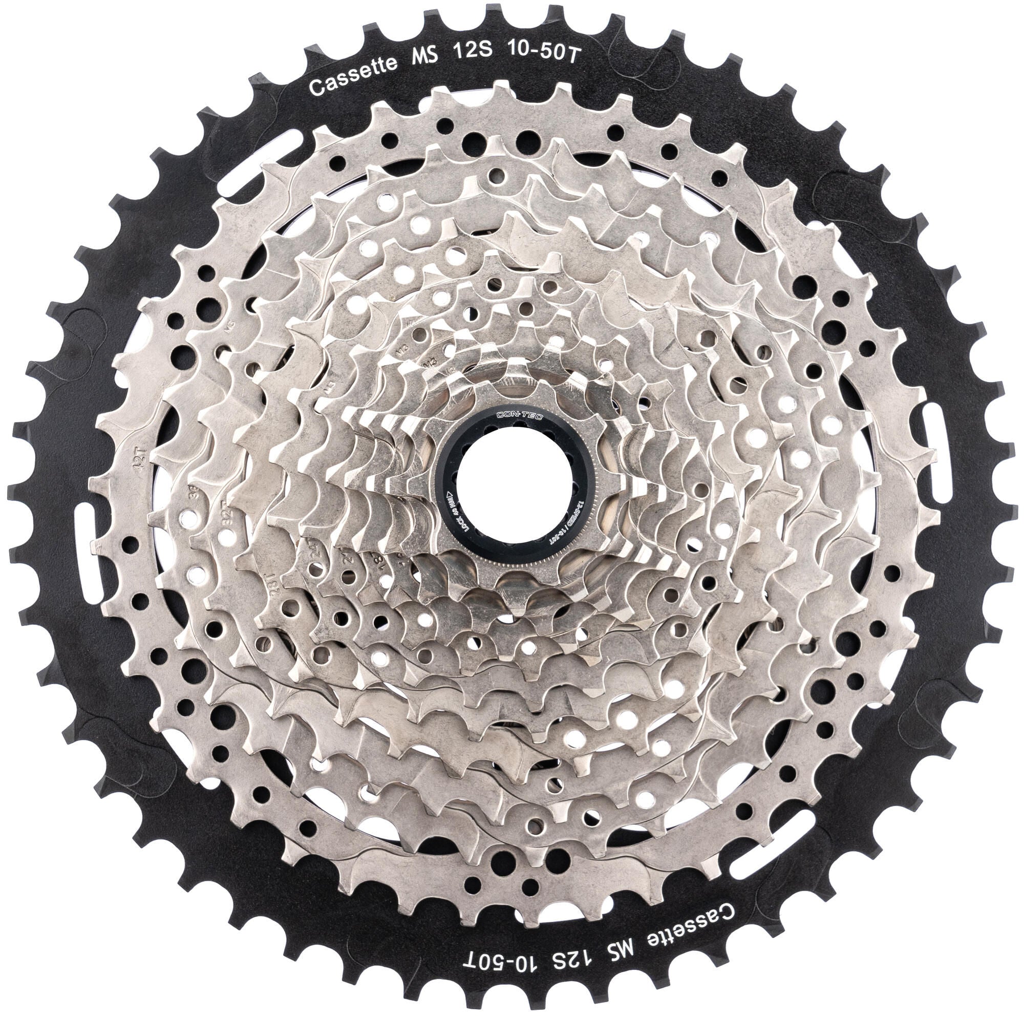 Contec cassette grad ct cas.sprocket grad 10-50 teeth sil. black