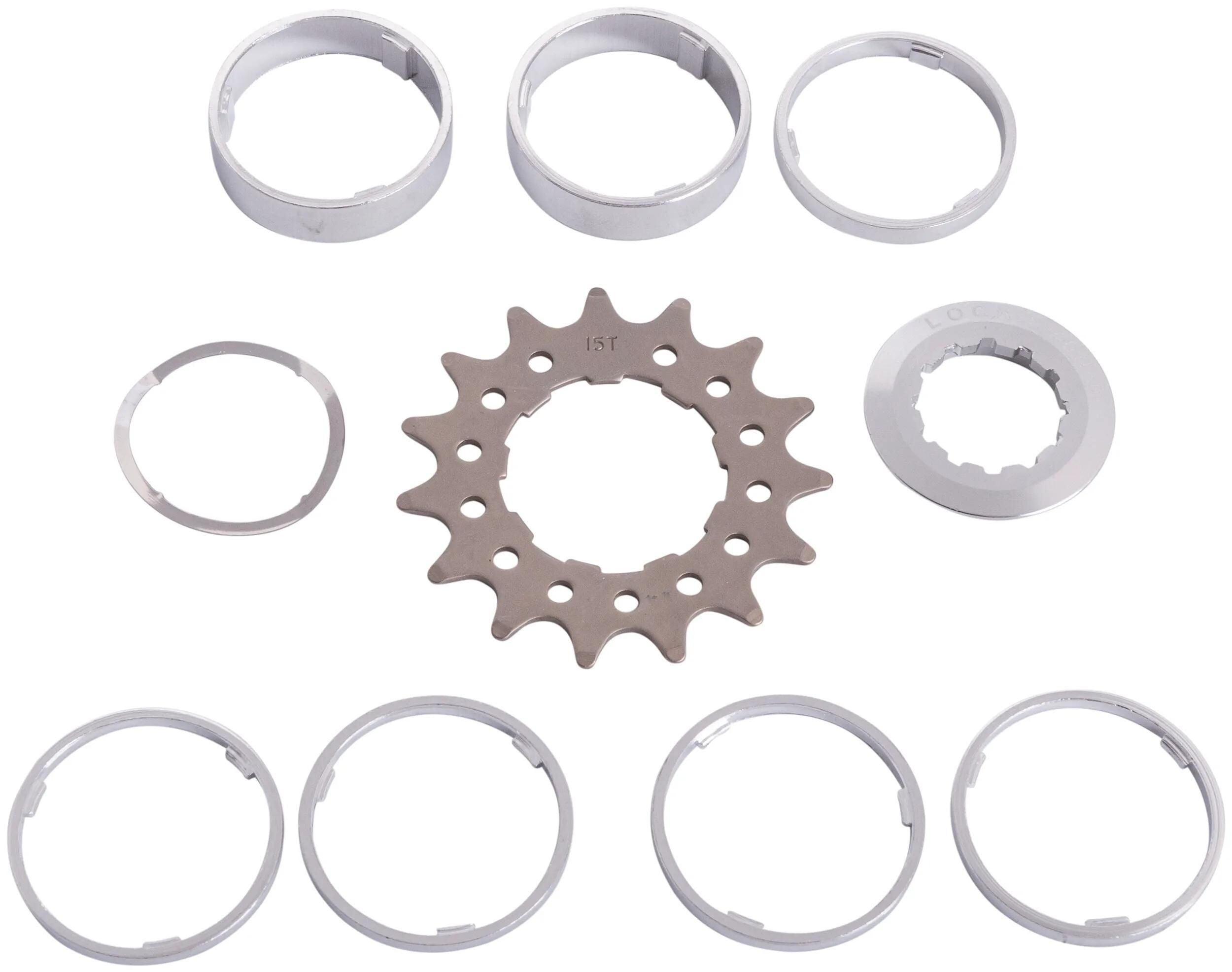 Point steck-zahnkranz sprocket w.spacer set 15t