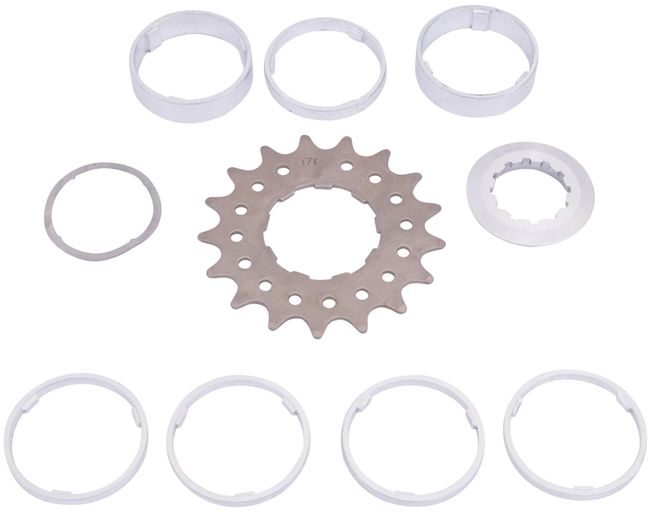 Point steek-tandwiel sprocket w.spacer set 17t