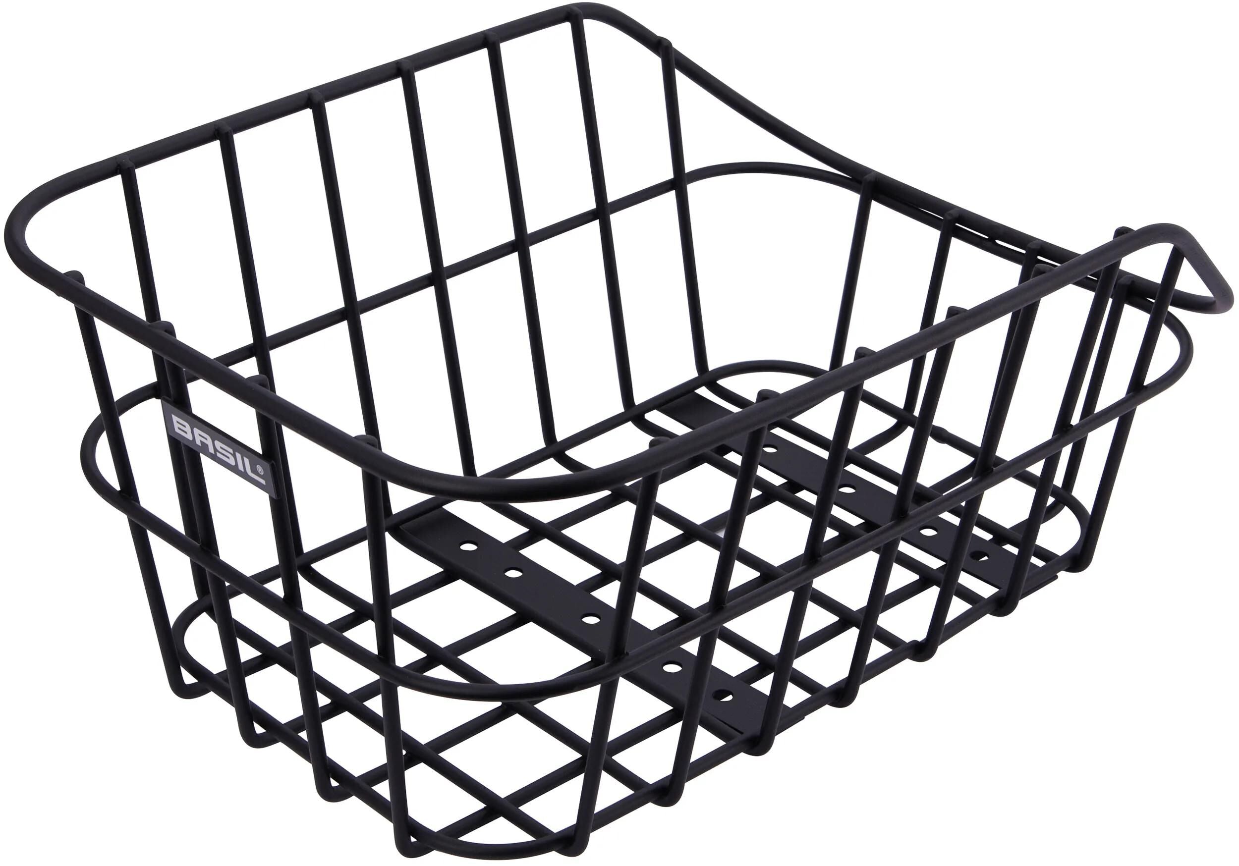 Assemblage fixe du panier arrière Basil | Aluminium | Noir mat | Assemblage fixe