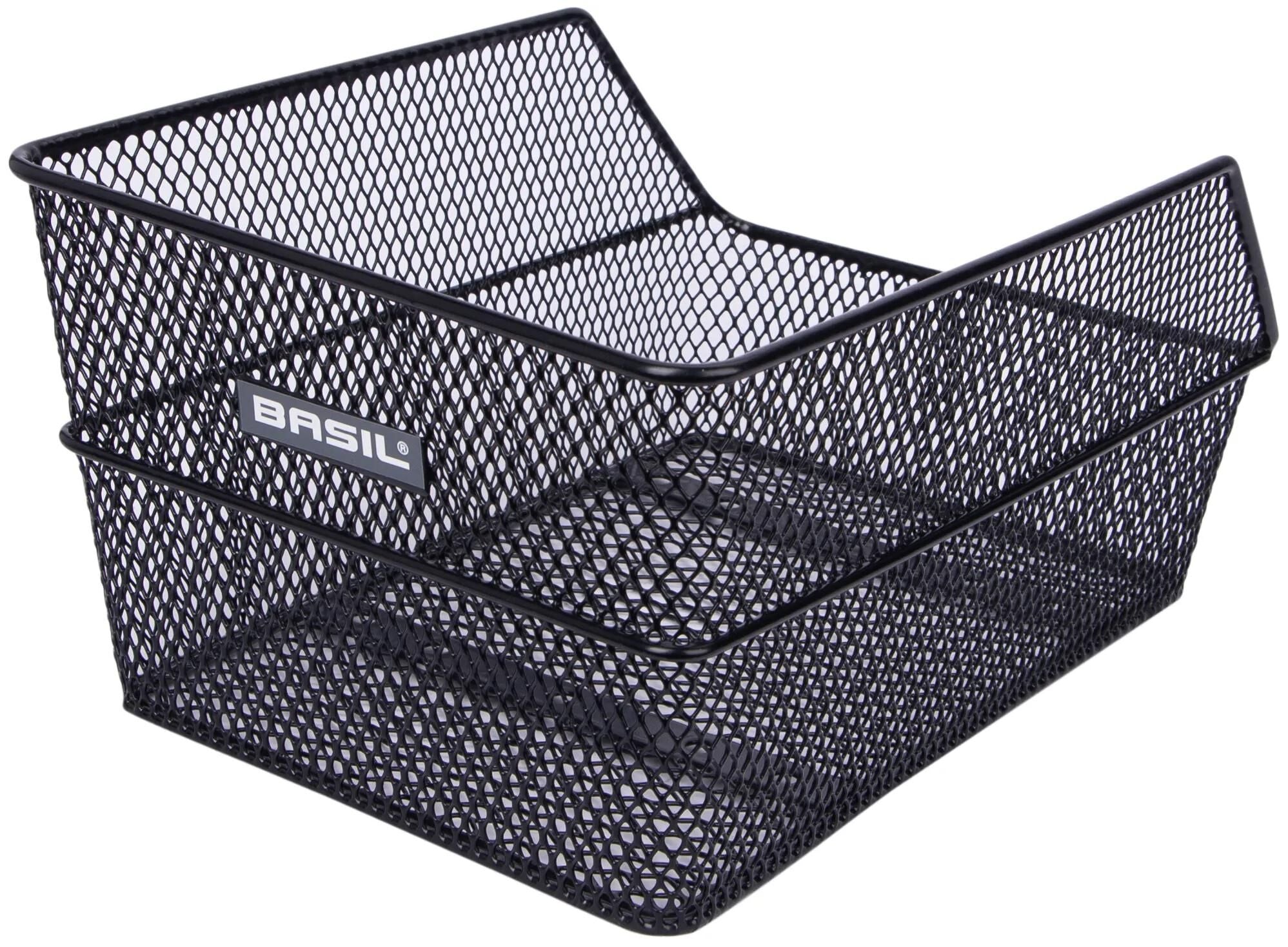 Panier à vélo Basil Cento-S 36 x 26 x 18 cm avec fixation de support - noir
