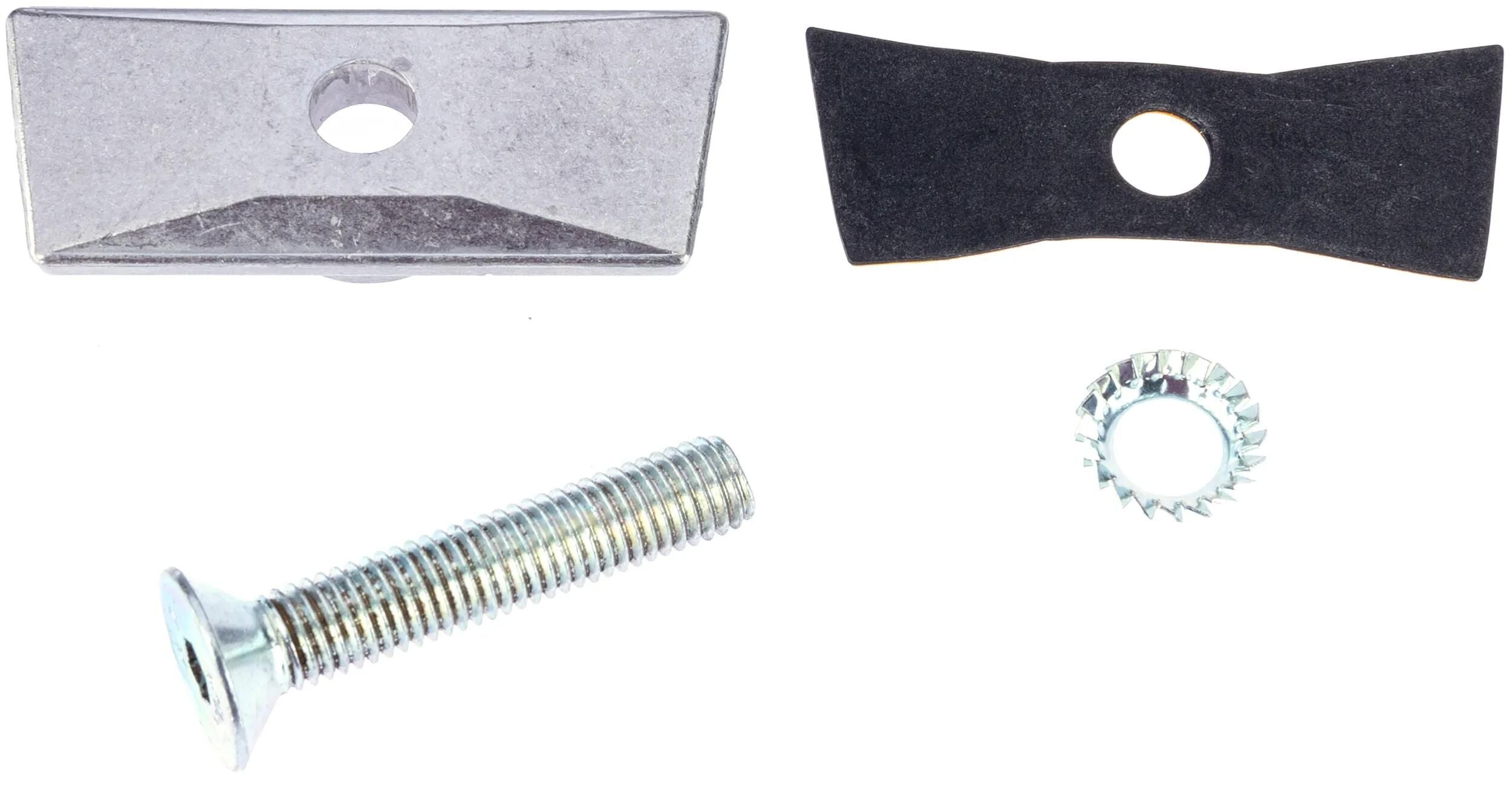 Hebie plaat middenstandaard +bout m10x55mm 69902 zilver