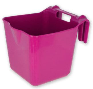 Voerbak kunststof hangon roze 13l 2