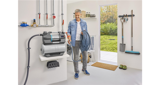 Gardena hydrofoorpomp 5600 silentcomfort (grijs roestvrij staal, bluetooth)