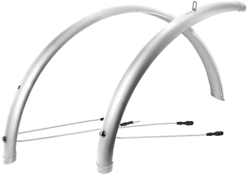 Contec spatbordset splash protect ct fender splash prot. 28 58mm silver shiny