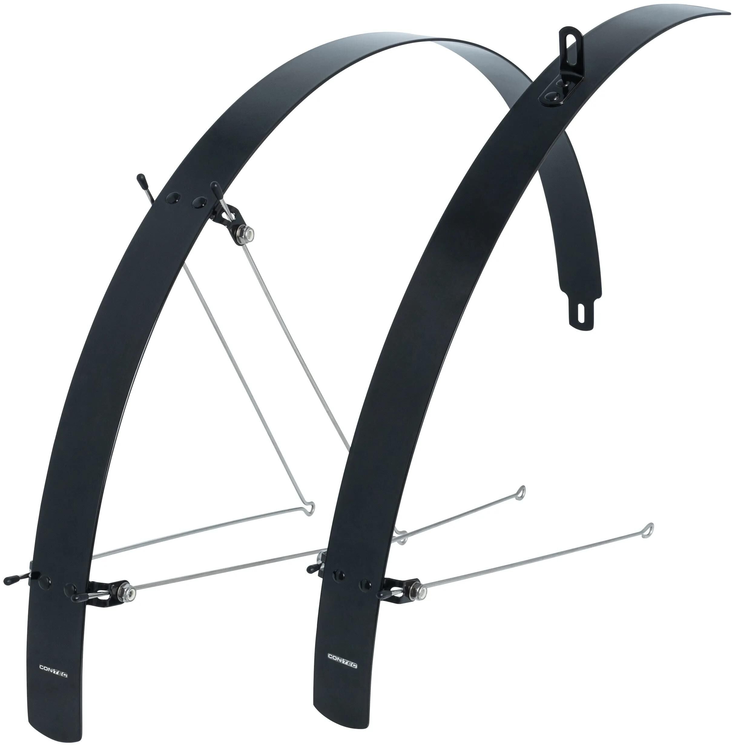 Contec schutzblech-set flat fender ct fender set flat fender 28 42mm alu black