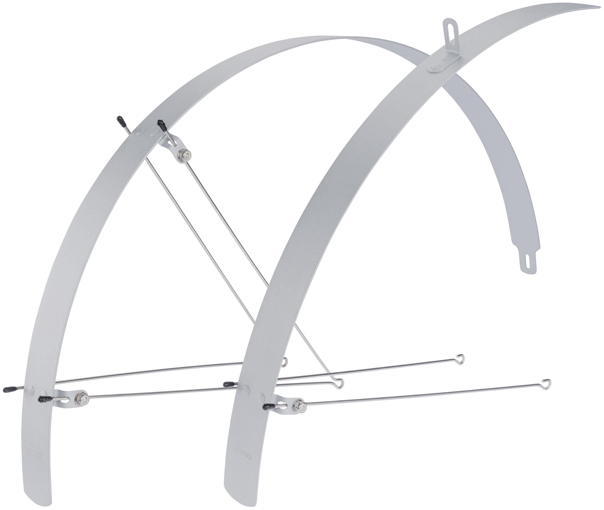 Contec spatbordset flat fender ct fender set flat fender 28 32mm alu silver