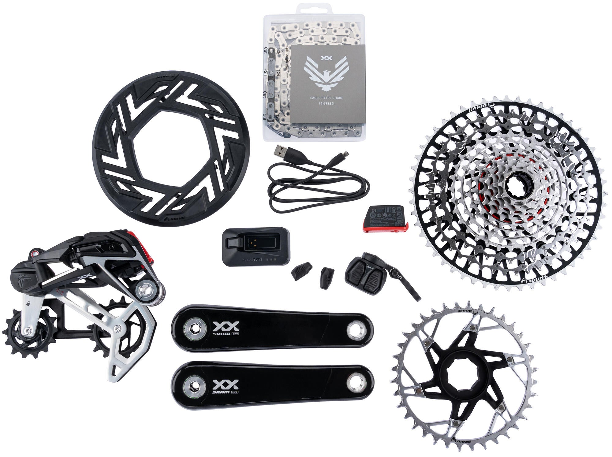 Sram schakelgroep-set xx eagle axs transmission e-bike set xx eagle brose 165mm axs isis 36t tm