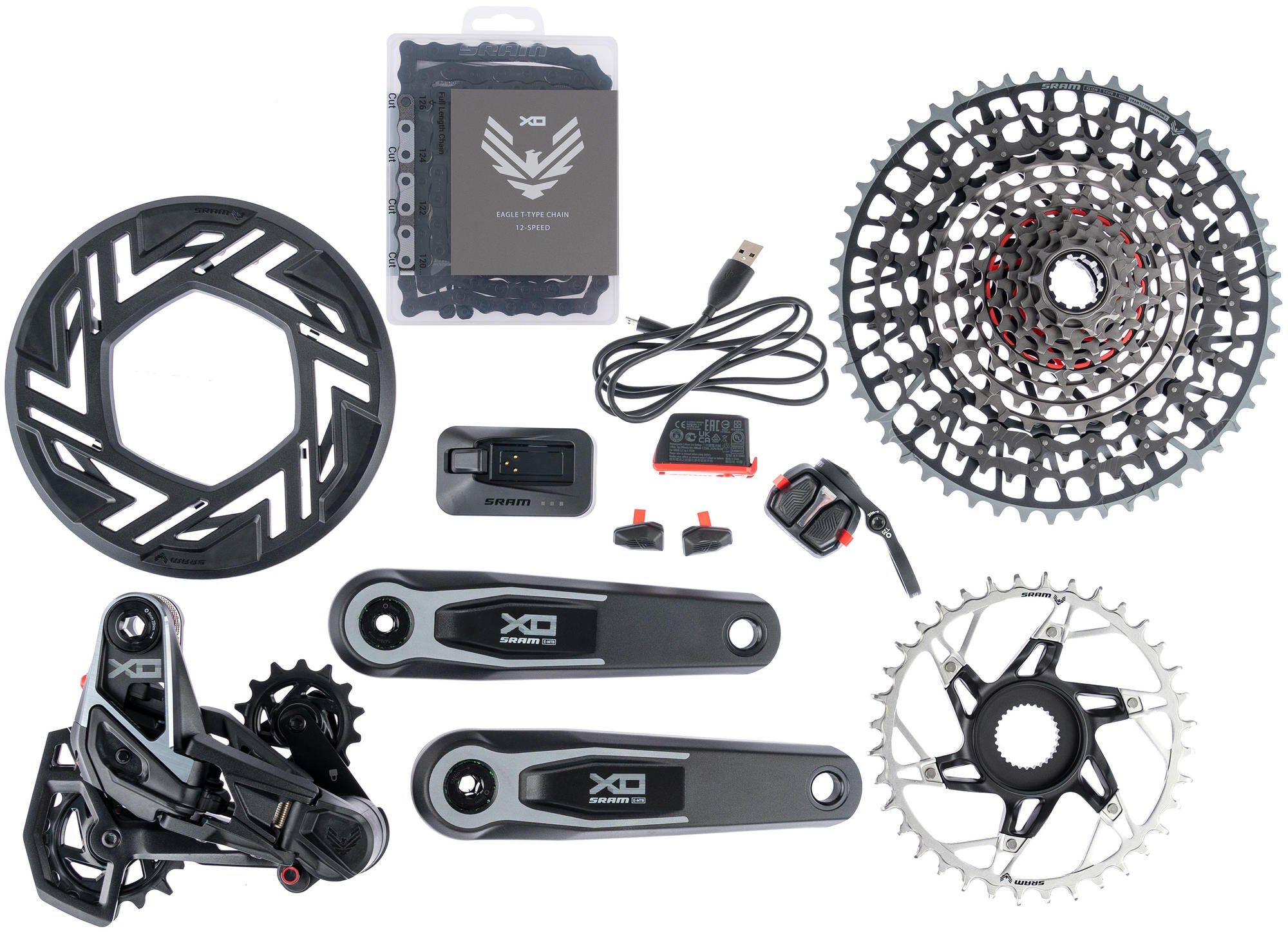 Sram schakelgroep-set x0 eagle axs transmission e-bike set x0 eagle bosch axs tm 160mm 36z